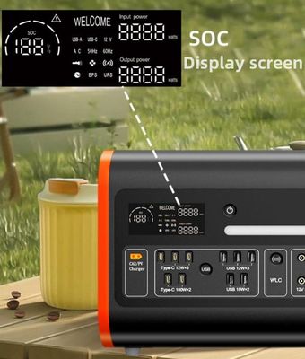 Lưu trữ năng lượng Trạm điện di động Sạc không dây 15W Điện năng lượng cố định 3500W