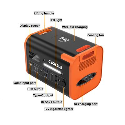 2200W 2048wh Trạm năng lượng mặt trời/LiFePO4 Điện lực di động di động/Inverter Sóng sinus tinh khiết