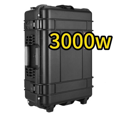 3000W/3000wh Đường điện lưu trữ năng lượng di động ABS vật liệu vỏ hợp kim cho du lịch