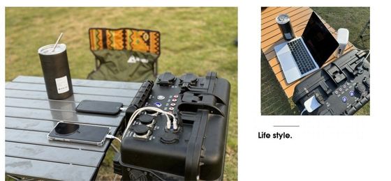 AC Output Current 15A Max 6000W Outdoor USB Charger cho du lịch cắm trại và khẩn cấp