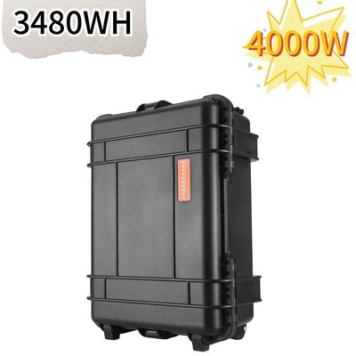 Black Drawbar Box 4000W Máy phát năng lượng mặt trời Trạm điện di động cho chụp ảnh ngoài trời bằng máy bay không người lái