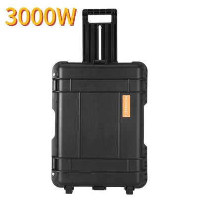 3000W Black Drawbar Box Nhà máy điện gió mặt trời di động 2kw LiFePO4 pin lithium