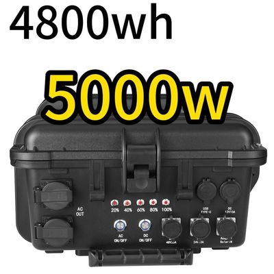 Truyền thông tùy chỉnh 5000W 4800WH Ngân hàng điện di động cho nhà và cắm trại