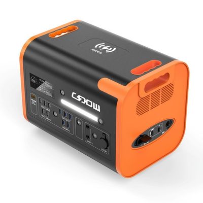 40ah Máy phát điện năng lượng mặt trời Điện thùng điện 2200W Trình điện mặt trời cắm trại Đen màu cam