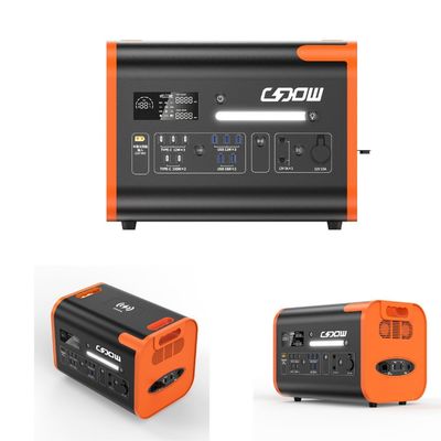 40ah Máy phát điện năng lượng mặt trời Điện thùng điện 2200W Trình điện mặt trời cắm trại Đen màu cam