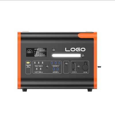 2400W Sản phẩm sạc năng lượng mặt trời Đồ cầm Lưu trữ năng lượng mặt trời Pin Nhà máy điện Cam Đen