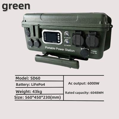 Nhà máy điện điện năng lượng cao có thể sạc lại 6000W 6048wh với loại C 65W