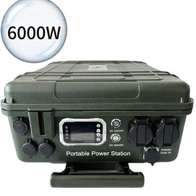 Nhà máy điện di động đa chức năng 6000W đỉnh 3000W tổng công suất đầu ra với màn hình