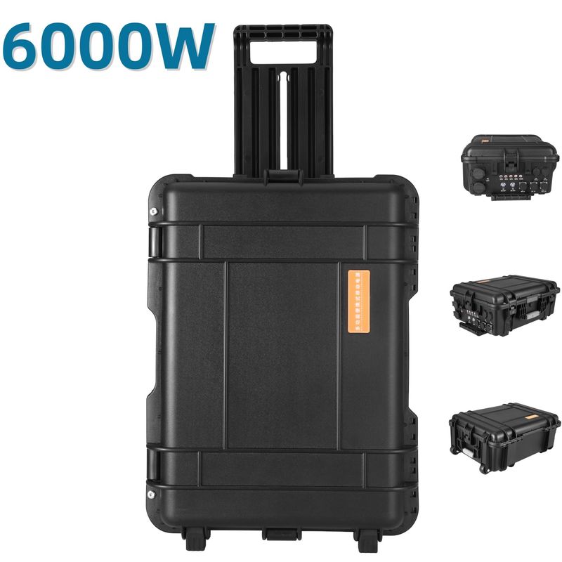6216wh Nhà máy điện dự phòng khẩn cấp trong nhà ngoài trời di động với USB / Type-C 18W Max