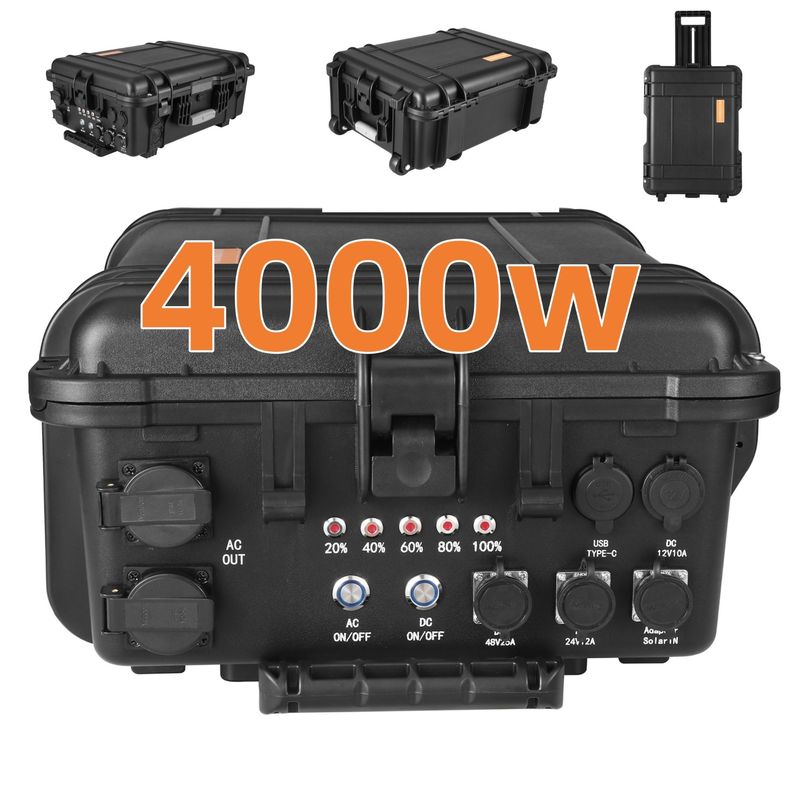 Trạm năng lượng mặt trời di động 4000W Lithium pin sức mạnh kéo thanh cho nhu cầu tùy chỉnh