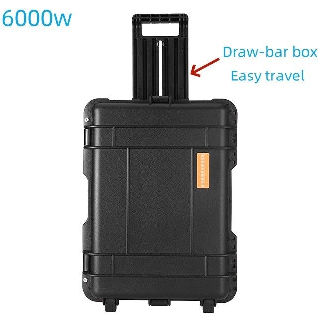Trạm điện di động với 6000W năng lượng gia đình và Inverter tay kéo cột