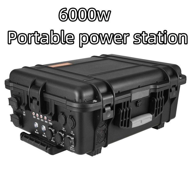 Máy phát năng lượng mặt trời di động đa chức năng công suất lớn 6000W cho gia đình và cắm trại