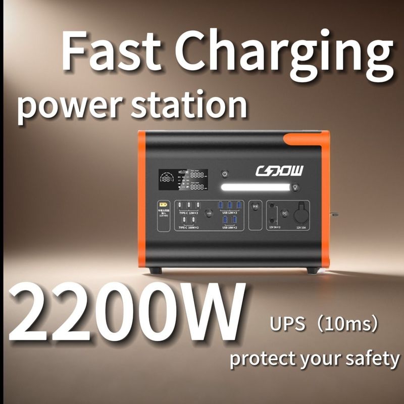 4400W Điện lực đỉnh Nhà máy điện mặt trời di động với bảo vệ BMS và sóng sinus tinh khiết