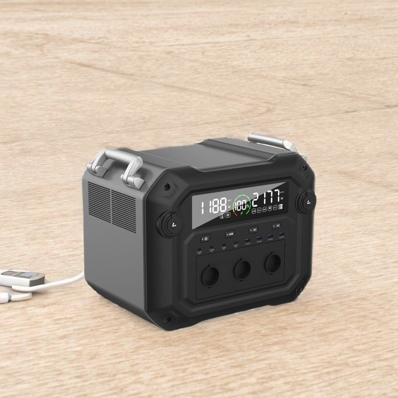 Máy phát năng lượng mặt trời cao 2500W 2340wh 110V 120V với vật liệu vỏ hồ sơ nhôm ABS