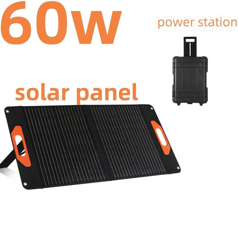 Nguồn cung cấp năng lượng Các tấm pin mặt trời gấp silicon đơn tinh thể cho RV cắm trại 60W 100W 200W