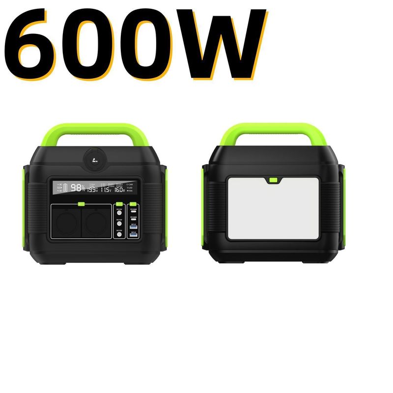 Trạm điện sạc năng lượng mặt trời 600W MPPT cho cắm trại ngoài trời Tốt và nhẹ