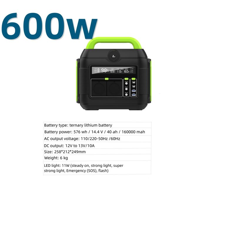 Nhà máy điện mặt trời di động 600W để dự phòng khẩn cấp ngoài trời ở Nam Mỹ tái chế