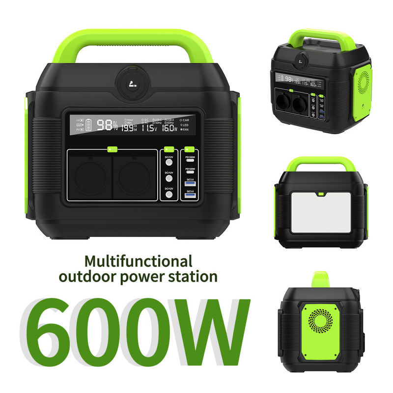 Máy phát điện mặt trời di động Lưu trữ năng lượng Nhà máy điện 600W Power Bank cho nhà và đi du lịch