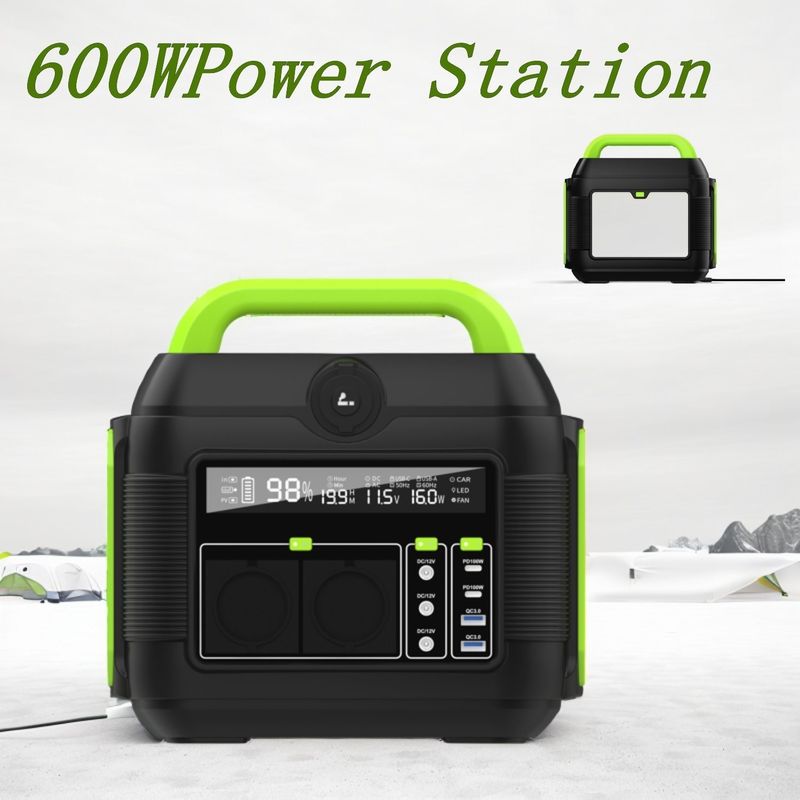 600W S6 MPPT Điện di động di động để lưu trữ năng lượng trong cắm trại ngoài trời