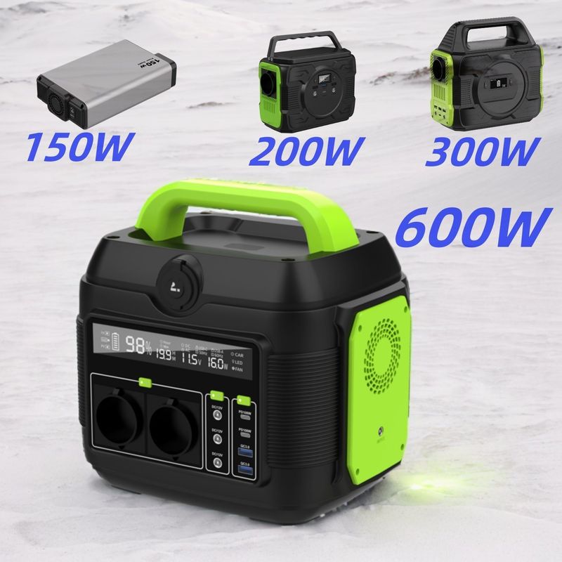 Tùy chỉnh 600W Trạm điện năng lượng lưu trữ năng lượng mặt trời di động nhỏ với màn hình LCD