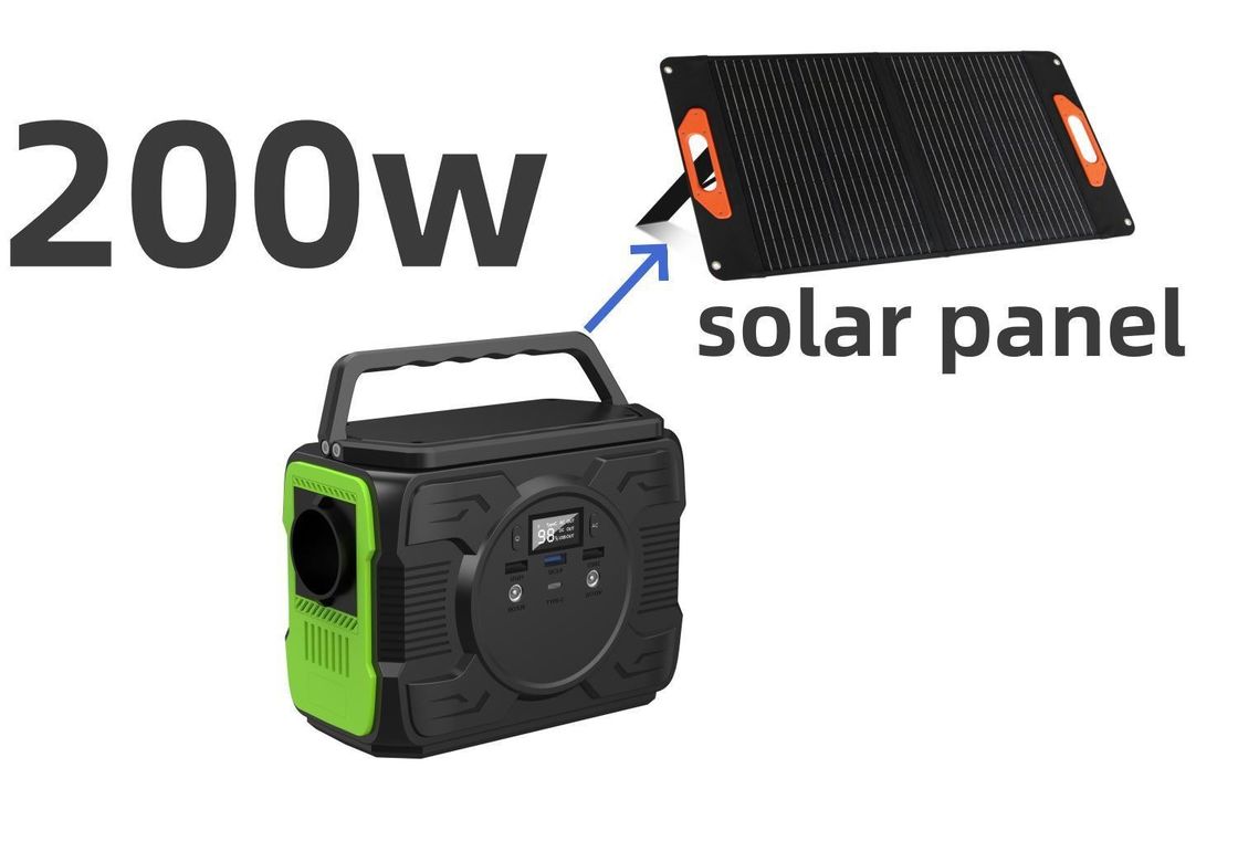 Trạm điện di động UPS 200W để sạc tấm pin mặt trời ngoài trời và đèn LED cắm trại