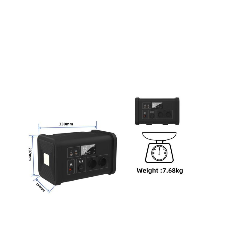 700W/537.6wh Trạm điện di động cho cắm trại và nguồn điện nhẹ