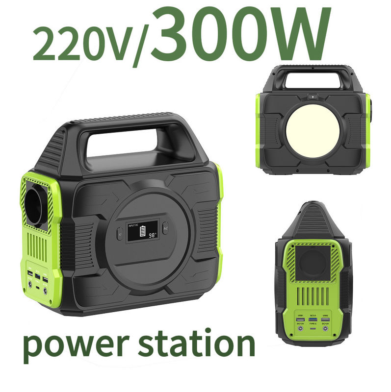 300W pin di động đa chức năng Nhà máy điện mặt trời cho trại pin lưu trữ năng lượng