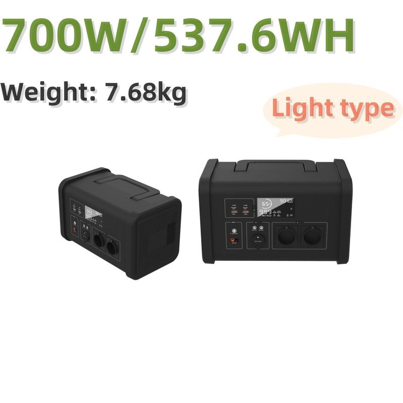 Nhà máy điện di động lưu trữ năng lượng ban công 700W với pin LiFePO4 và đèn LED