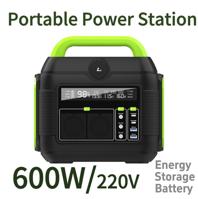 600W Cắm trại Power Bank Dây dock sạc trạm để cung cấp năng lượng khẩn cấp