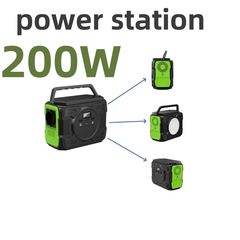 Máy phát năng lượng mặt trời 200W Lưu trữ năng lượng mặt trời Điện lực di động di động nóng cho RV ban công khẩn cấp
