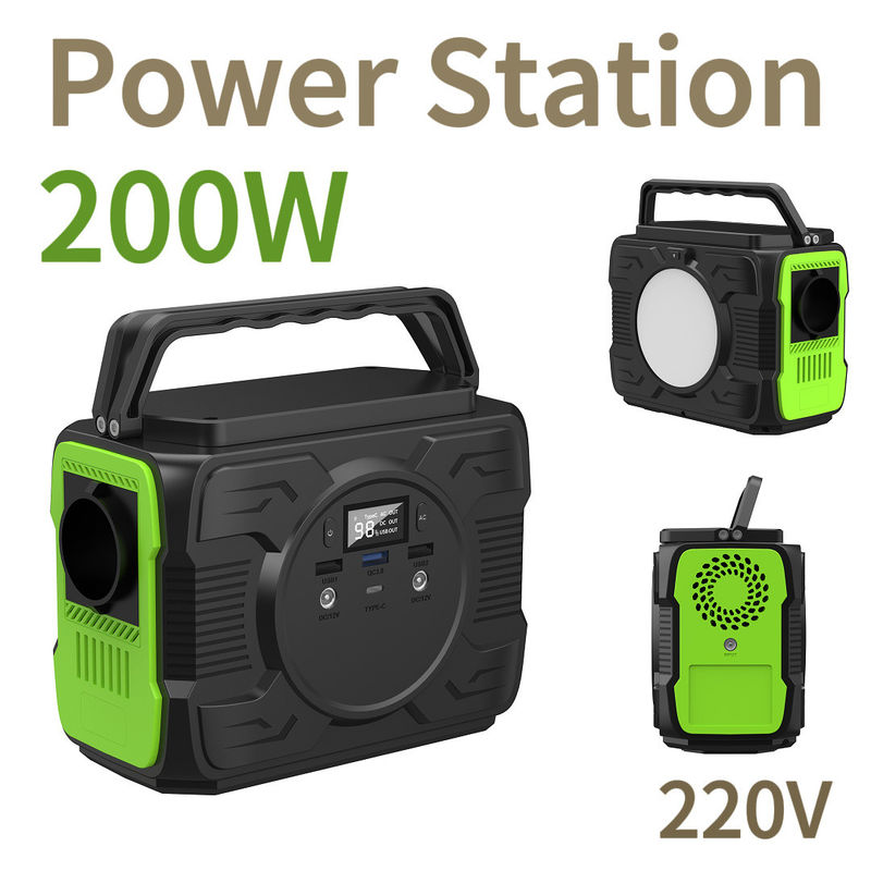 Nhà ngoài trời Máy phát năng lượng mặt trời di động 200W với dung lượng pin pin sạc