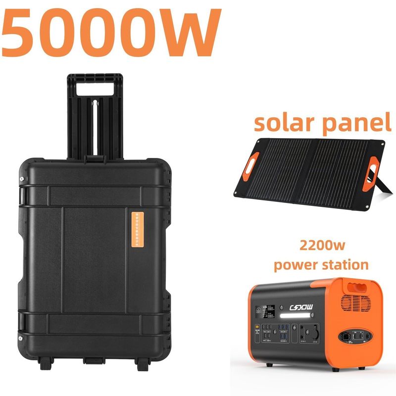 Máy phát điện năng lượng mặt trời di động mới được thiết kế cho ngoài trời 8000W Lượng cao điểm và thời gian sạc 6-7h