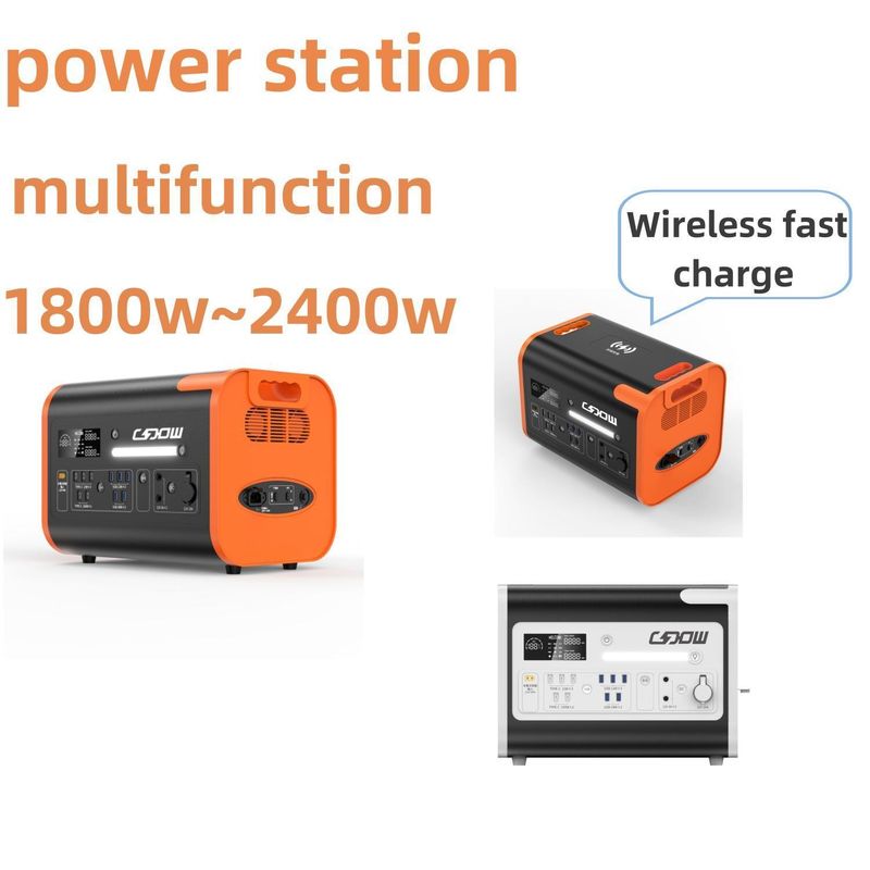 2200W Máy phát điện năng lượng mặt trời Lưu điện LiFePO4 cho dự phòng khẩn cấp ngoài trời