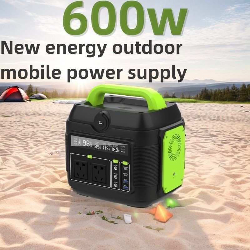 Trạm điện cắm trại di động Máy phát năng lượng mặt trời 600W với ổ cắm Un AC 258 * 212 * 249mm