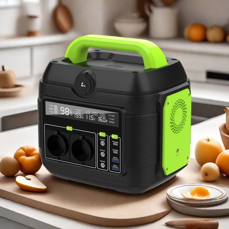 Trạm điện di động 600W cho các hoạt động ngoài trời hỗ trợ các thiết bị 220V MPPT là pin lithium