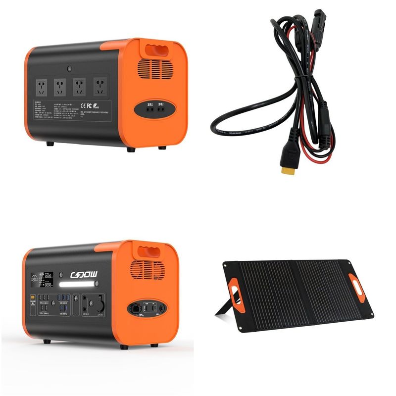 AC Pure Sine Wave Output Waveform 2000W LiFePO4 pin Cung cấp điện di động