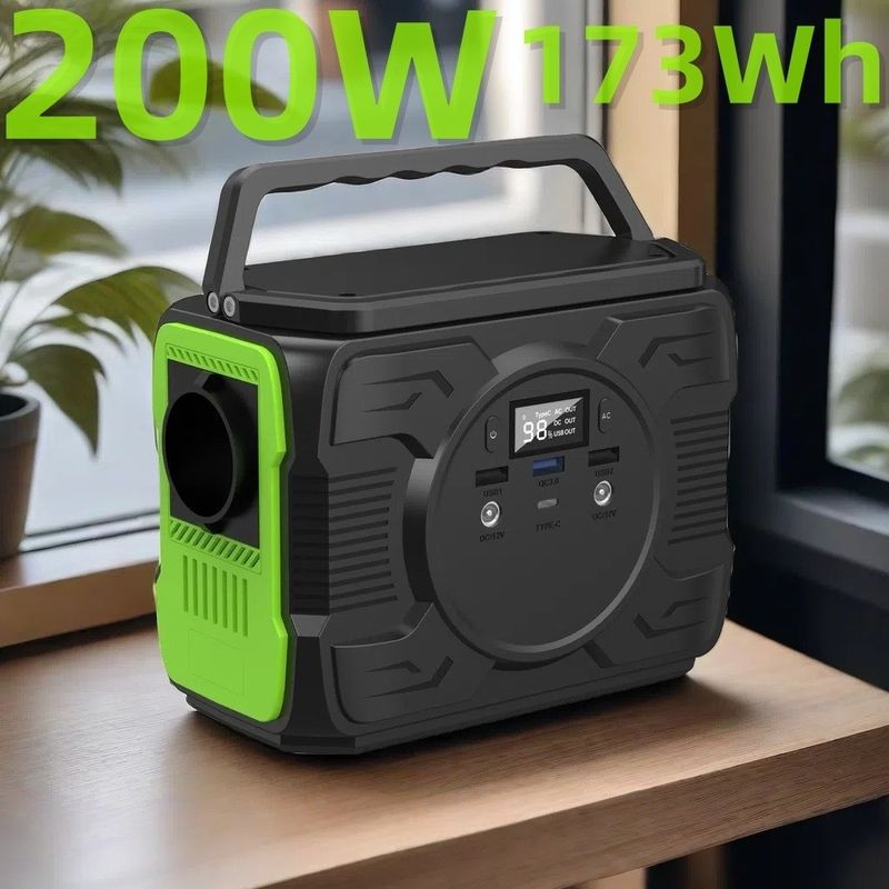 Nhà máy phát điện năng lượng mặt trời di động 48000mAh 200W 173Wh cho các hoạt động ngoài trời