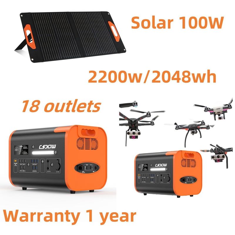 Trạm điện di động khẩn cấp RV 2048wh Máy phát năng lượng mặt trời di động cho nhà