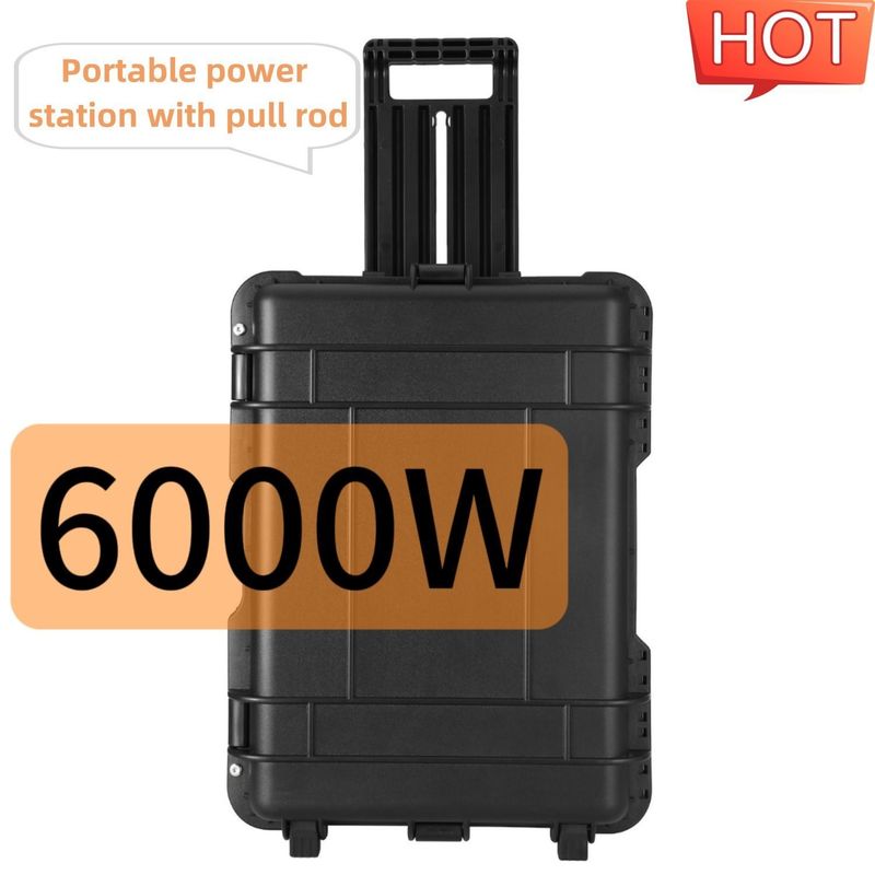 Máy phát năng lượng mặt trời di động ngoài trời đa chức năng 6000W với dòng điện đầu ra AC 15A Max