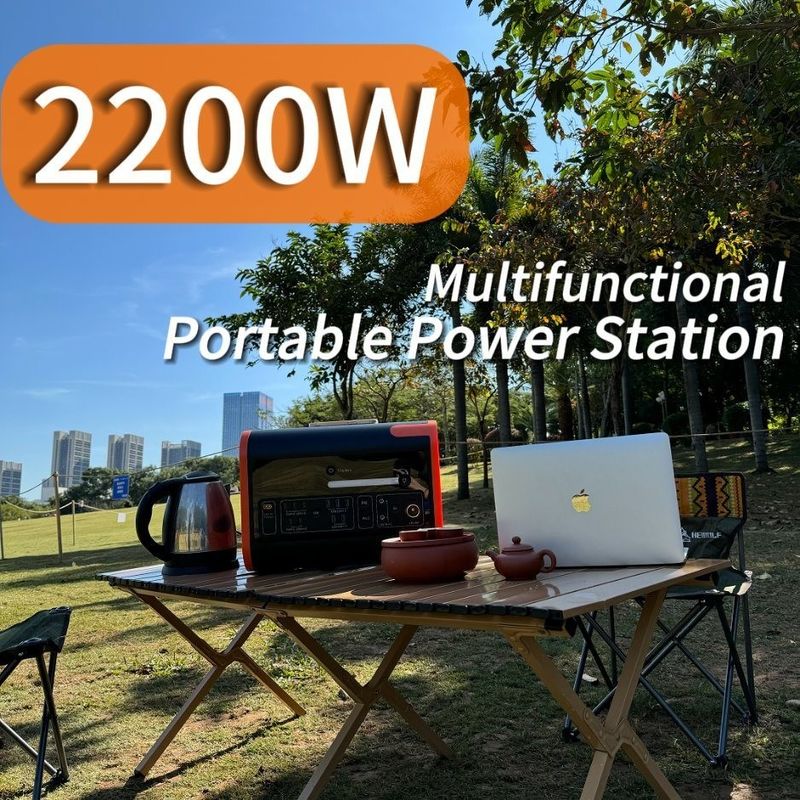 Điện áp đầu ra AC 220V±5% 2200W Trạm điện di động 2220wh 2000W Máy phát năng lượng mặt trời