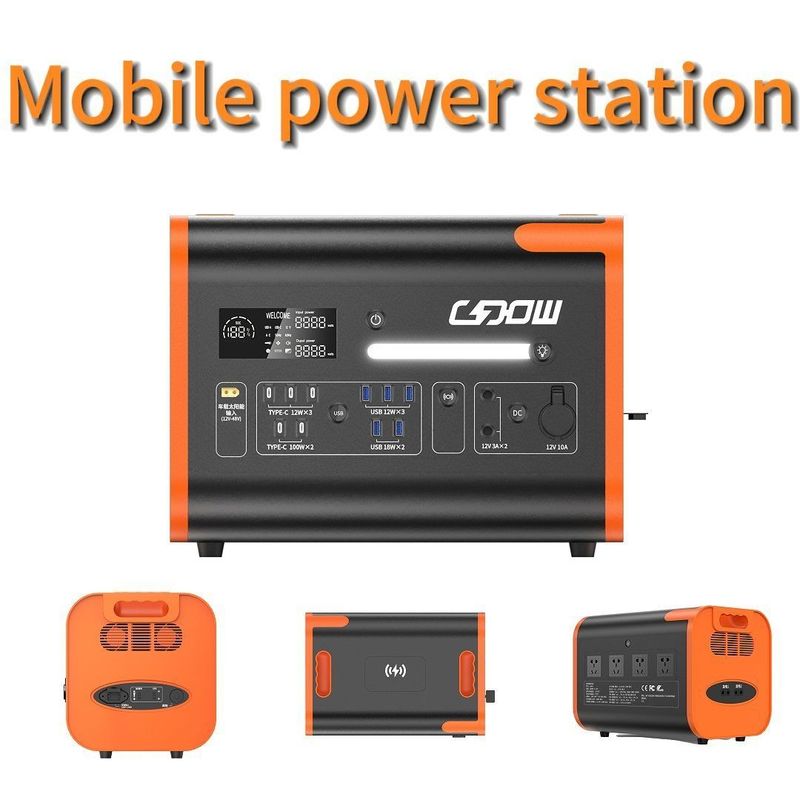 AC / DC Output Pure Sine Wave Nhà máy năng lượng mặt trời với sạc PV và sạc không dây