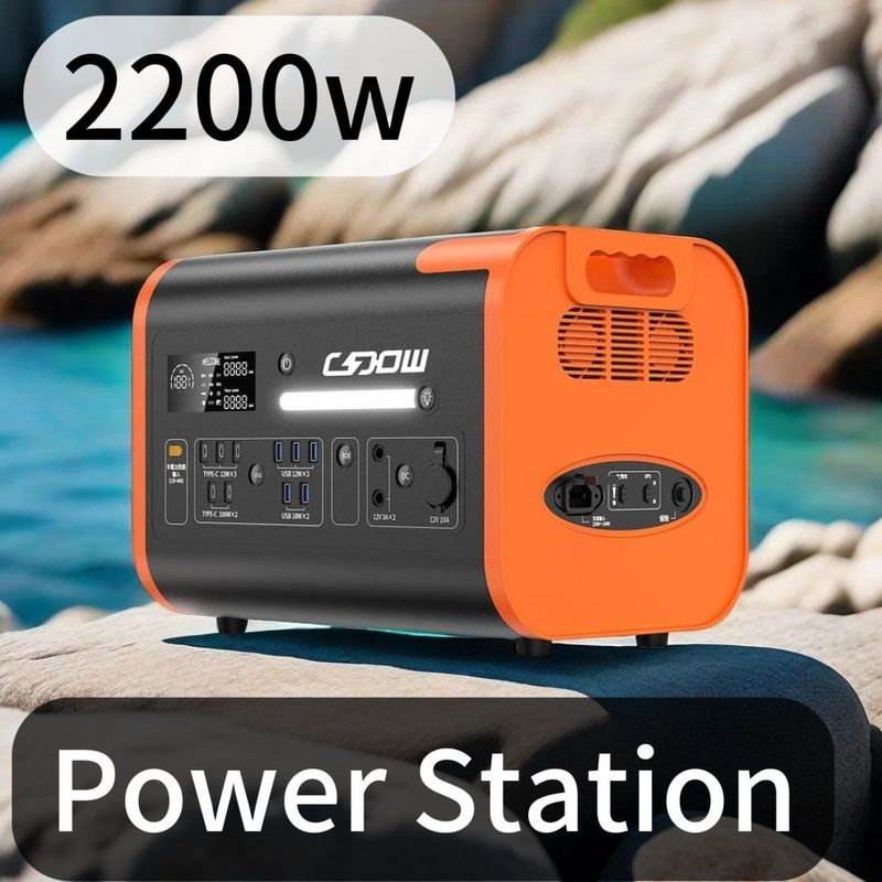 Sạc không dây năng lượng mặt trời di động 2200W Bảng chờ di động cho Black Car Camping