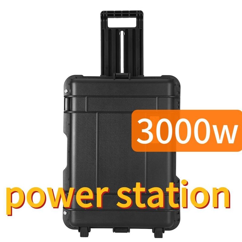 Nhà máy điện lưu trữ năng lượng di động 3000W Đen Có thể tùy chỉnh CE.Un38.3 Chứng nhận