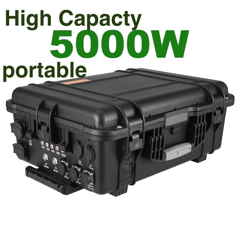 AC Pure Sine Wave 5000W LiFePO4 Nhà máy năng lượng mặt trời cho xe hơi khẩn cấp tùy chỉnh