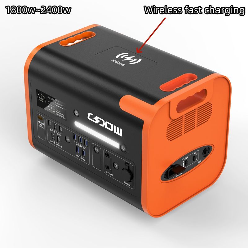 LiFePO4 220V 2048wh Trực tuyến điện di động có sóng âm thanh tinh khiết cho cắm trại ngoài trời