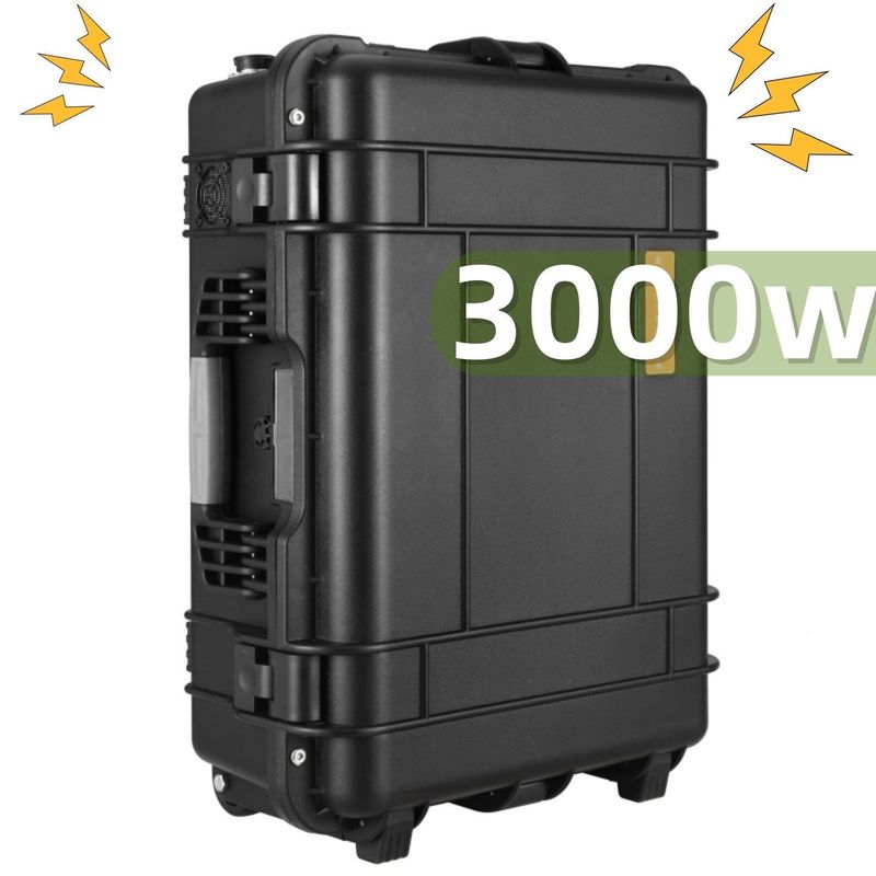Tất cả các loại ổ cắm 3000W LiFePO4 pin Nhà máy điện di động với công suất đỉnh 6000W