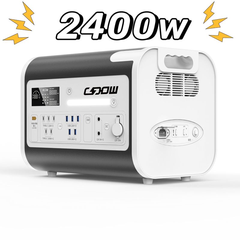 Nhà máy điện cắm trại với năng lượng mặt trời và điện điều chỉnh dòng điện