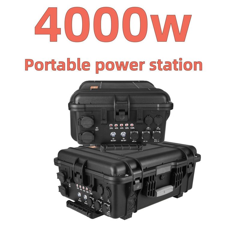 Chế độ sạc bộ điều hợp AC Màu đen Máy phát năng lượng mặt trời 4000W cho nhà máy điện khẩn cấp
