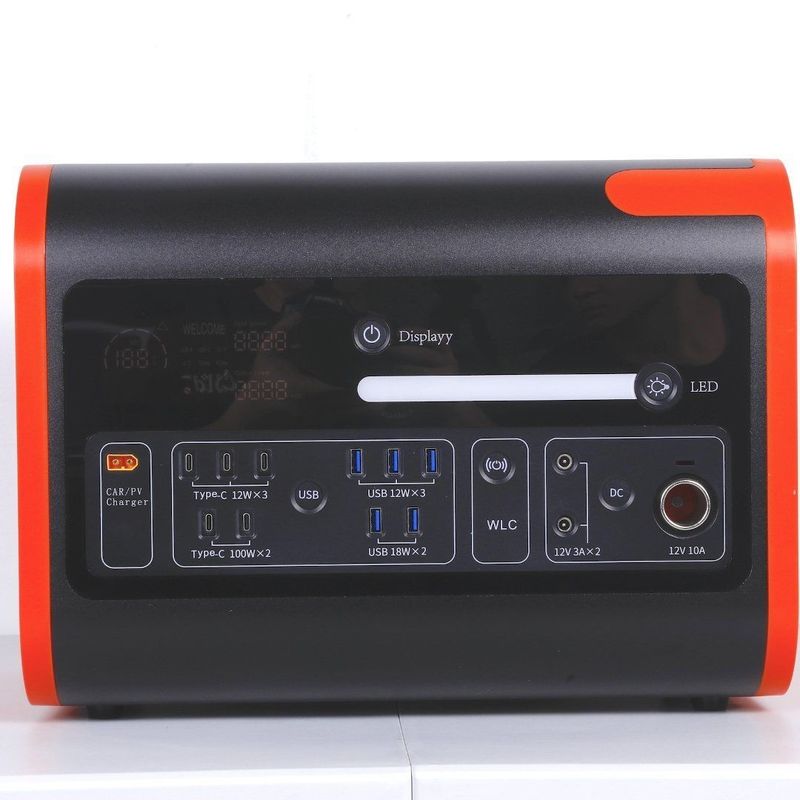 15W sạc không dây Trạm năng lượng mặt trời khẩn cấp cho cắm trại ngoài trời và du lịch