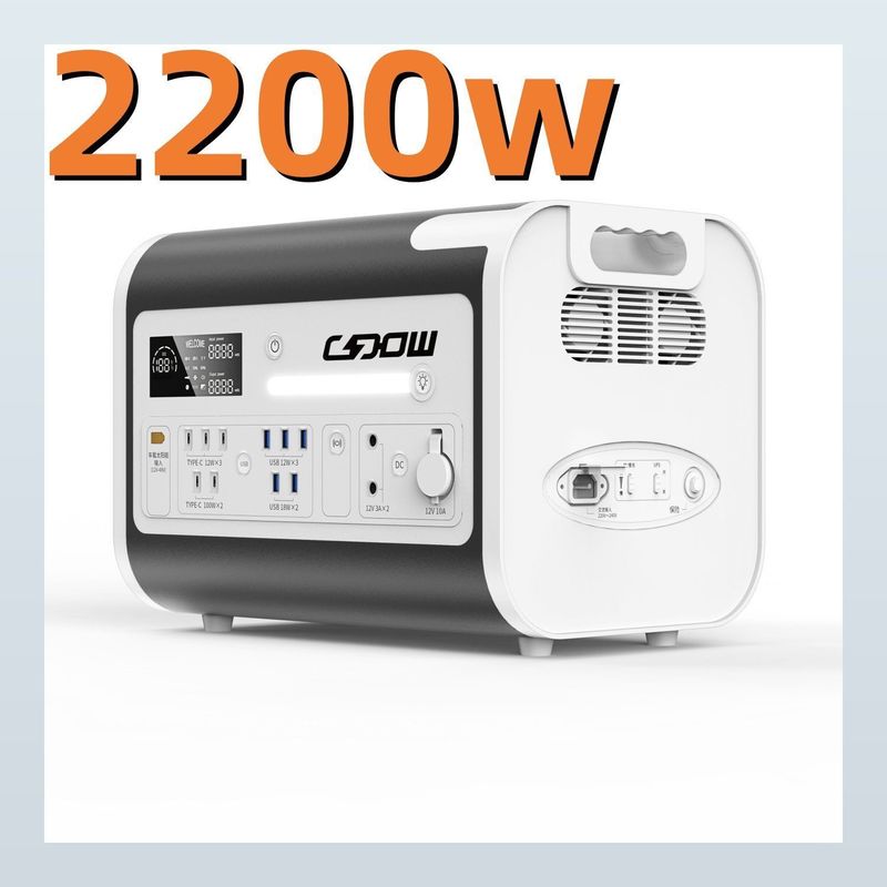 AT22 Nhà máy điện ngoài trời di động với đầu ra AC và pin Lithium Iron Phosphate